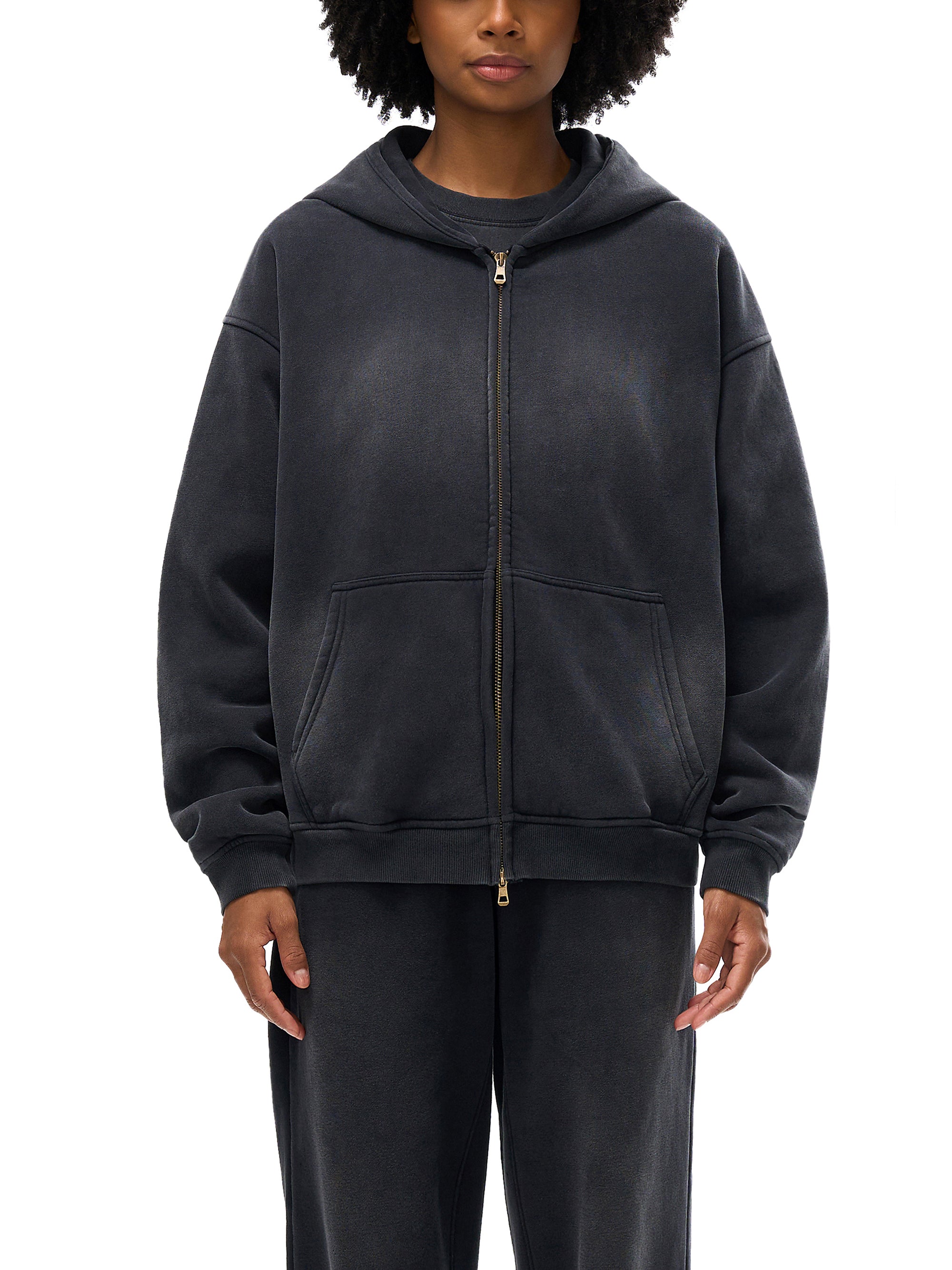 Script Zipper Hoodie